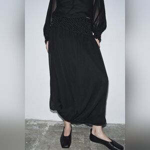 Zara Black Sequin Skirt